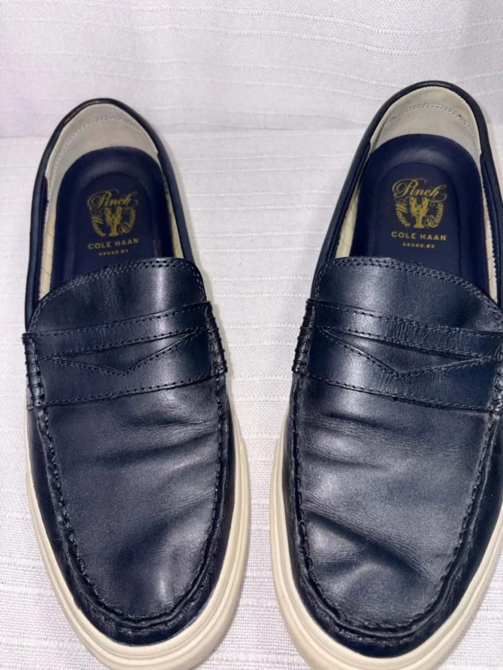 Cole Haan Pinch Lobster Penny Loafers Navy Leather Sneaker 10.5